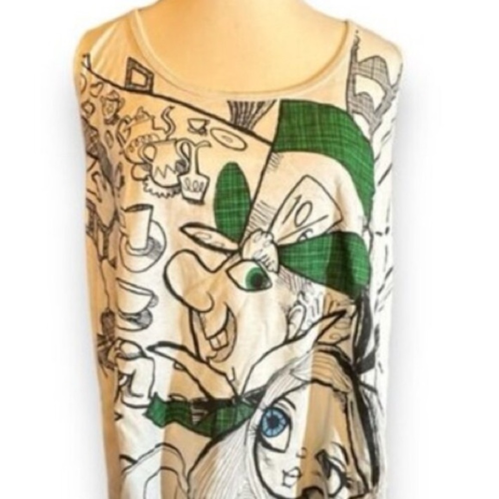 Women’s XXL Disney Parks Disney Alice in Wonderland Mad Hatter Tank 2X 18 20 XXL